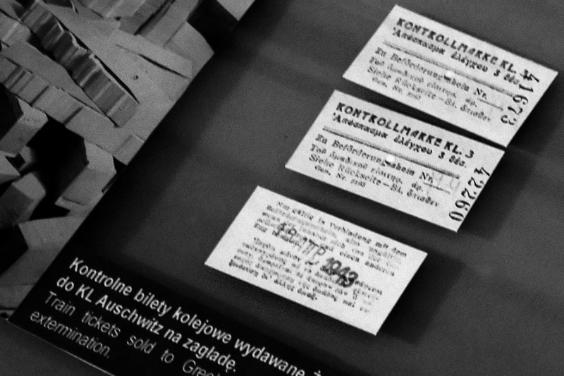 Auschwitz - Train tickets which must be bought to get to Auschwitz